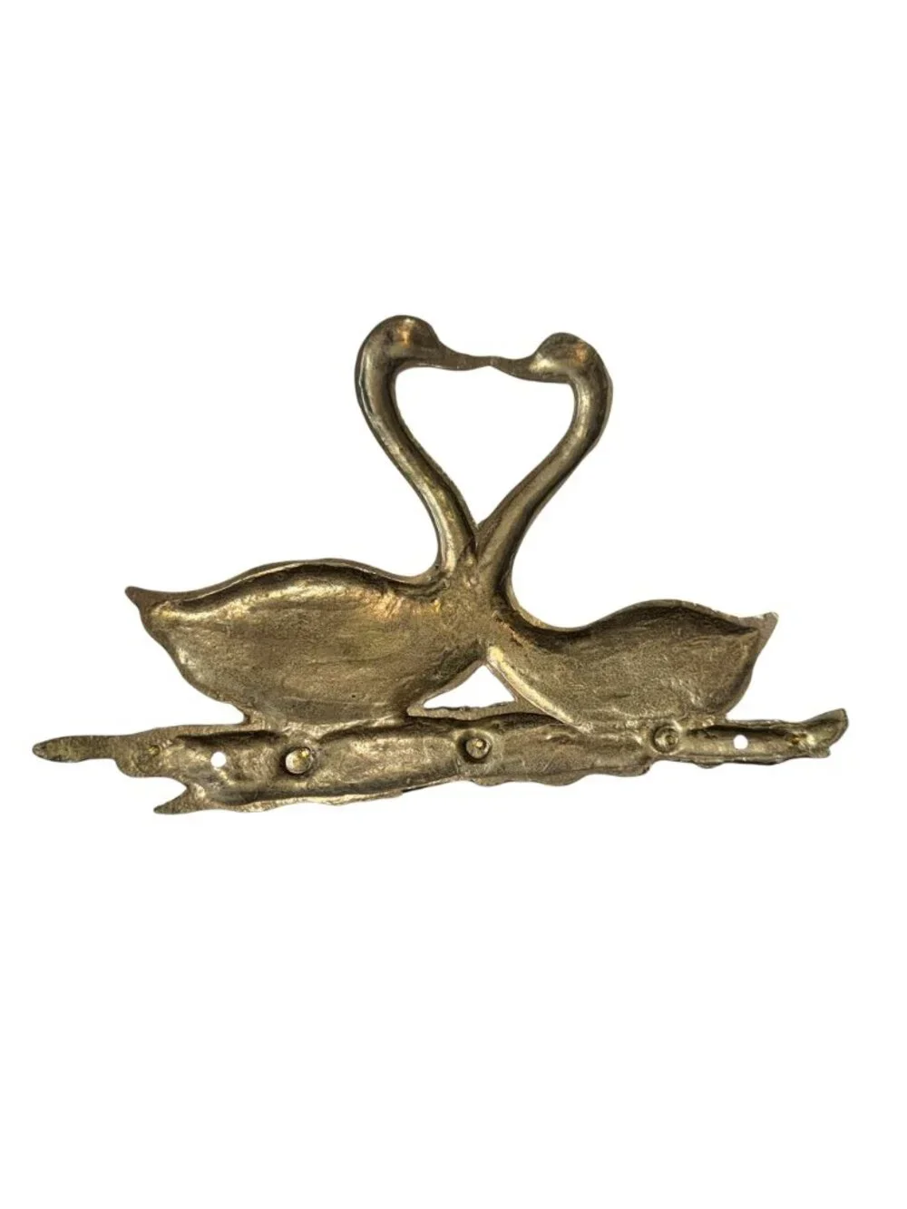 Brass Swan Wall Hook With 5 Hooks For Keys Or Accessories